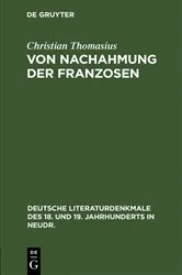 Book cover of Von Nachahmung der Franzosen by Unknown