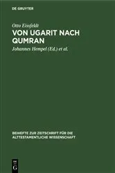 Book cover of Von Ugarit nach Qumran by Otto Eissfeldt