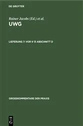 Book cover of Vor § 13 Abschnitt D by Unknown