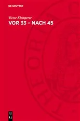 Book cover of Vor 33 – nach 45 by Victor Klemperer