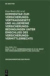 Book cover of Vorbemerkungen §§ 43–48. Recht der Versicherungsvermittlung (Schluß) (8th ed.) by Unknown