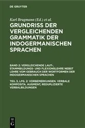 Book cover of Vorbemerkungen. Verbale Komposita. Augment, reduplizierte Verbalbildungen by Unknown