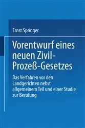 Book cover of Vorentwurf eines neuen Zivil-Prozeß-Gesetzes by Unknown