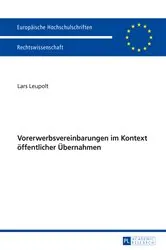 Book cover of Vorerwerbsvereinbarungen im Kontext oeffentlicher Uebernahmen by Lars Leupolt