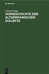 Book cover of Vorgeschichte der altgermanischen Dialekte (2nd ed.) by Unknown