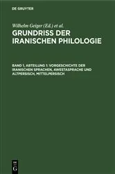 Book cover of Vorgeschichte der iranischen Sprachen, Awestasprache und Altpersisch, Mittelpersisch by Wilh. Geiger