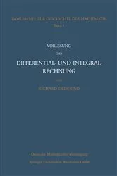 Book cover of Vorlesung Ã¼ber Differential- und Integralrechnung 1861/62 by Richard Dedekind