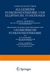 Book cover of Vorlesungen über Allgemeine Funktionentheorie und Elliptische Funktionen (3rd ed.) by Adolf Hurwitz