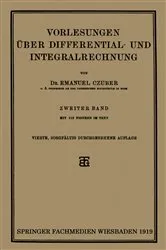 Book cover of Vorlesungen Über Differential- und Integralrechnung (4th ed.) by Emanuel Czuber