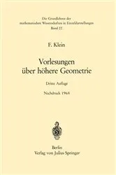 Book cover of Vorlesungen über Höhere Geometrie (3rd ed.) by Felix Klein