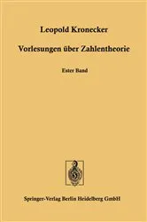 Book cover of Vorlesungen über Zahlentheorie by Leopold Kronecker