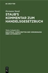 Book cover of Vorschriften der Verordnung über Aktienrecht (12th ed.) by Walter Schmidt