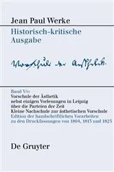 Book cover of Vorschule der Aesthetik by Florian Bambeck