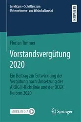 Book cover of Vorstandsvergütung 2020 by Florian Timmer