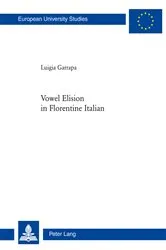 Book cover of Vowel Elision in Florentine Italian by Luigia Garrapa