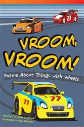 Book cover of Vroom, Vroom! Poems About Things with Wheels by Mark Carthew