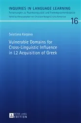 Book cover of Vulnerable Domains for Cross-Linguistic Influence in L2 Acquisition of Greek by Christiane Bongartz