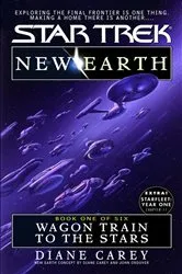 Book cover of Wagon Train To The Stars by Diane Carey