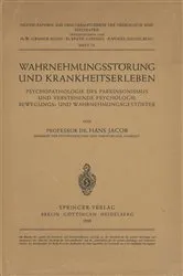 Book cover of Wahrnehmungsstörung und Krankheitserleben by H. Jacob