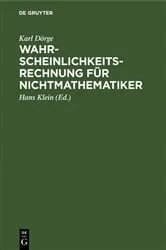 Book cover of Wahrscheinlichkeitsrechnung für Nichtmathematiker by Karl Dörge