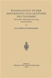 Book cover of Wandlungen in der Auffassung und Deutung des Traumes by Ludwig Binswanger