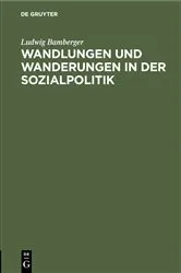 Book cover of Wandlungen und Wanderungen in der Sozialpolitik by Ludwig Bamberger
