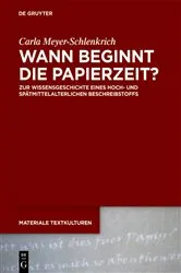 Book cover of Wann beginnt die Papierzeit? by Carla Meyer-Schlenkrich
