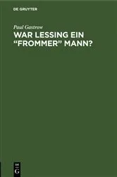 Book cover of War Lessing ein 