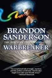 Book cover of Warbreaker by Brandon Sanderson