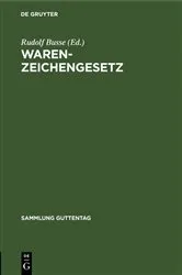 Book cover of Warenzeichengesetz (3rd ed.) by Unknown
