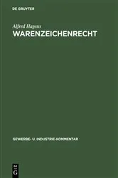 Book cover of Warenzeichenrecht by Alfred Hagens