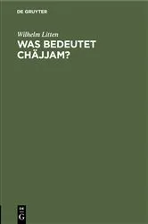 Book cover of Was bedeutet Chäjjam? by Wilhelm Litten