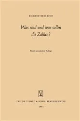 Book cover of Was sind und was sollen die Zahlen? (9th ed.) by Richard Dedekind