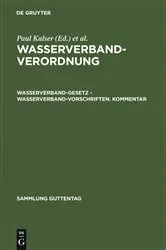 Book cover of Wasserverbandverordnung (3rd ed.) by Paul Kaiser