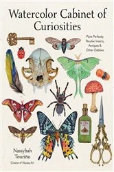 Book cover of Watercolor Cabinet of Curiosities by Nassybah Touriño