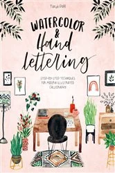 Book cover of Watercolor & Hand Lettering by Tanja Pv?ltl