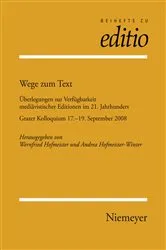 Book cover of Wege zum Text by Wernfried Hofmeister