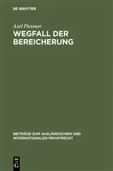 Book cover of Wegfall der Bereicherung by Axel Flessner