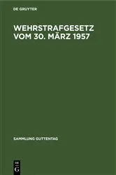 Book cover of Wehrstrafgesetz vom 30. März 1957 by Unknown