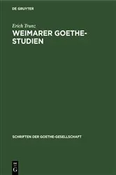 Book cover of Weimarer Goethe-Studien by Erich Trunz