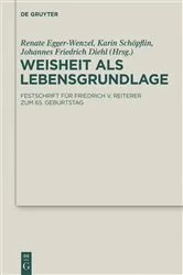 Book cover of Weisheit als Lebensgrundlage by Renate Egger-Wenzel