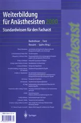 Book cover of Weiterbildung für Anästhesisten 2000 by H.J. Bardenheuer