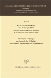 Book cover of Weitere Anwendungen der Methode der LIE-Reihen by Fritz Reutter