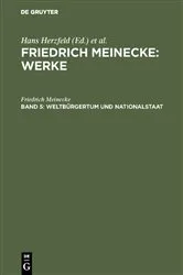Book cover of Weltbürgertum und Nationalstaat (3rd ed.) by Hanz Herzfeld