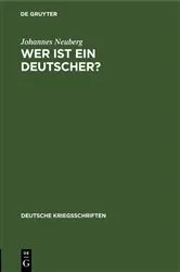 Book cover of Wer ist ein Deutscher? by Unknown