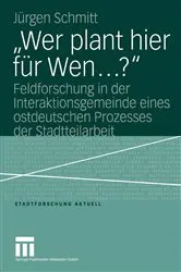 Book cover of „Wer plant hier für Wen…?“ by Jürgen Schmitt