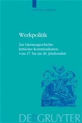 Book cover of Werkpolitik by Steffen Martus