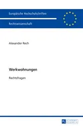 Book cover of Werkwohnungen by Alexander Rech