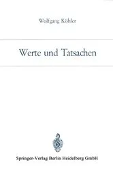 Book cover of Werte und Tatsachen by Wolfgang Köhler