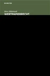 Book cover of Wertpapierrecht. Allgemeiner Teil by Unknown